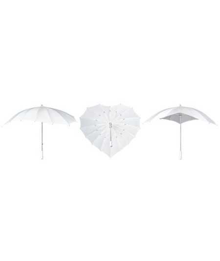 Valkoinen Sydän sateenvarjo