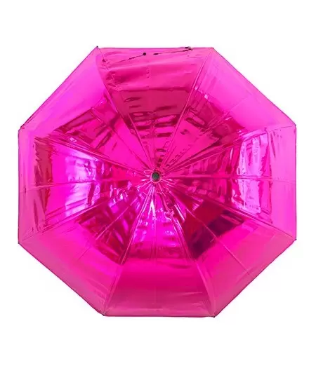 Shiny Glamour sateenvarjo, metallihohto pinkki - 1