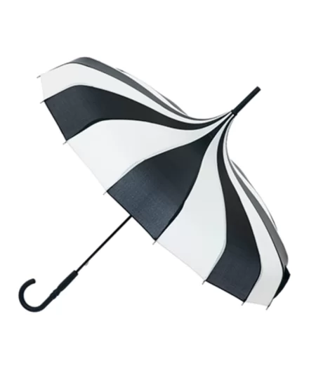 Klassinen mustavalkoinen sateenvarjo