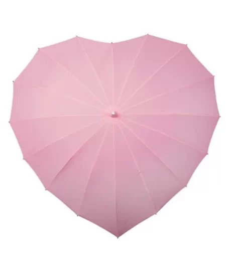 Vaaleanpunainen Sydän sateenvarjo