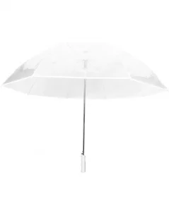 Kahden hengen läpinäkyvä sateenvarjo, valkoinen